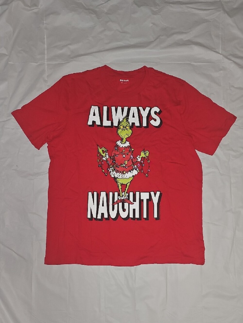 Old Navy Dr. Seuss's The Grinch Always Naughty T-Shirt Men's Large New